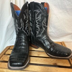 Dan Post Kingsly Caiman Black Western Boots. Men's Size 11D. Great Condition.